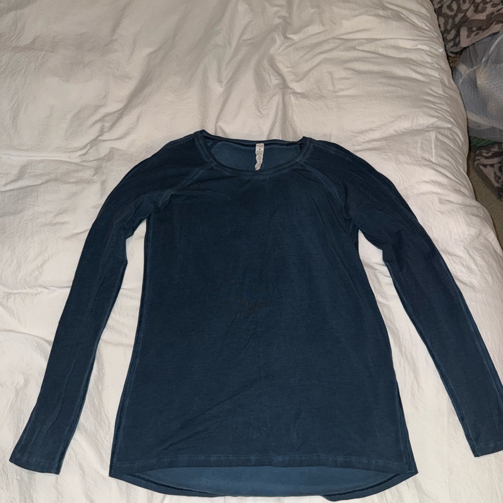 Lululemon Athletica Deep Blue Long Sleeve Top